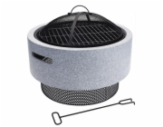 Přenosné ohniště s grilovacím roštem a víkem KO-CM7000140