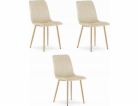 Leobert Židle LAVA - světle béžový samet / nohy v barvě d...