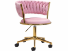 Activeshop Otočná židle 4Rico QS-GW01G sametově růžová