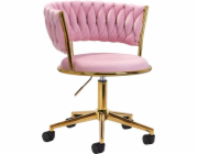 Activeshop Otočná židle 4Rico QS-GW01G sametově růžová