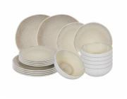 Jídelní sada talířů 18 ks White Sand HT-24327362