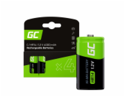 Green Cell dobíjecí baterie 4x C R14 HR14 Ni-MH 1.2V 4000mAh