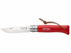 Opinel pocket knife No. 08 Beech Wood, Red