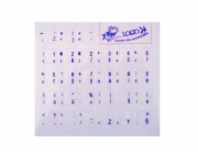 PremiumCord Česká přelepka na klávesnici - modrá