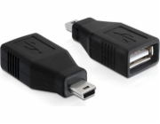 Delock USB adapter - USB adaptér - USB (F) do mini-USB Type B (M) - USB 2.0 - černá