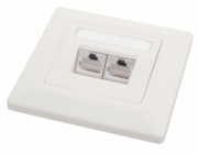 Zásuvka Solarix CAT5E UTP 2 x RJ45 pod omítku bílá