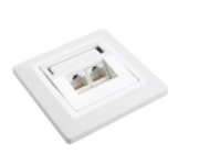 Zásuvka Solarix CAT5E UTP 2 x RJ45 pod omítku bílá