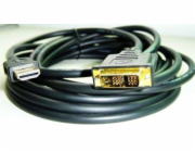 GEMBIRD Kabel HDMI-DVI 3m, M/M stíněný, zlacené kontakty