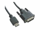 GEMBIRD Kabel HDMI-DVI 3m, M/M stíněný, zlacené kontakty