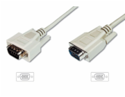 Digitus Monitor kabel, VGA, stíněný, béžový AWG28, měď, 1,8m