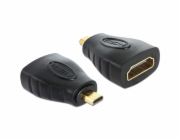 Delock High Speed HDMI with Ethernet - HDMI adaptér - 19 pin micro HDMI Type D s piny (male) do HDMI se zdířkami (female)