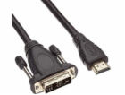 GEMBIRD Kabel HDMI-DVI 1,8m, 1.3, M/M stíněný, zlacené ko...