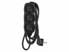 Emos prodlužovací šňůra P0313C - 3 zásuvky, 3m, černá
