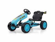 Dětská šlapací motokára Go-kart Milly Mally Rocket tyrkysová