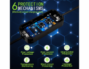 Qoltec Mobilní nabíječka pro elektromobil EV s regulací 2v1 Type2 | 11kW | CEE 5PIN | Wi-Fi | LCD | 3 fáze | Převedeno | Wallbox | 5m