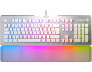 ROCCAT Vulcan II Max, herní klávesnice, Red Switch, RGB LED, US layout, bílá
