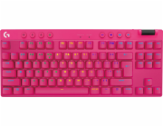 Logitech G PRO X TKL LIGHTSPEED Gaming Keyboard - MAGENTA - US INT L - 2.4GHZ/BT - TACTILE
