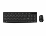 GENIUS KM-8206S/ bezdrátový set 2,4GHz/ multimediální/ tichá/ USB/ černá/ CZ+SK layout