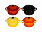 Le Creuset Stoneware Set of 4 petite Casseroles 10x5cm red