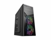 EUROCASE skříň ML N6-560B, ATX, 2x USB-A, 2x 120mm ARGB Fan, černá