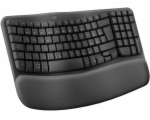 Logitech klávesnice Wave keys - bezdrátová/bluetooth/ergonomická/CZ/SK - grafitová