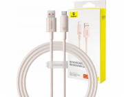 Rychlonabíjecí kabel Baseus USB na USB-C Habitat Series 1m 100W (růžový)