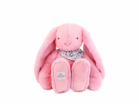 Doudou Plyšový králík XXL s šátkem růžový 50 cm