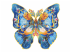 RoboTime Dřevěné puzzle Motýl Morpho Helena