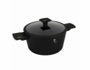 Kastrol s titanovým povrchem a poklicí 24 cm Matte Black Collection BH-8188