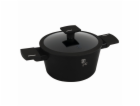 Kastrol s titanovým povrchem a poklicí 20 cm Matte Black ...