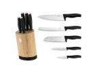 Sada nožů se stojanem BAMBOO 6 ks nerez Black Rose Collec...
