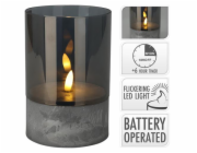 Vánoční dekorace svíčka LED, průměr 10 x 15  cm, blikající plamen, časovač