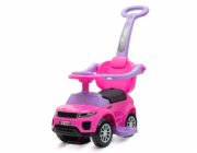 Dětské hrající odrážedlo s vodící tyčí SUV 3v1 Baby Mix Prime růžové