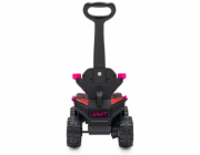 Dětské elektrické odrážedlo Baby Mix Ruggy s vodící tyčí růžové