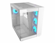 COUGAR PC skříň FV150 RGB White Mid tower Dual-Chamber ATX glass, 4x 120mm ARGB fans