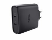 TRUST MAXO 100W 2P USB-C GAN CHARGER BLK