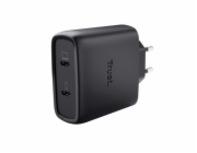 TRUST MAXO 65W 2P USB-C GAN CHARGER BLK