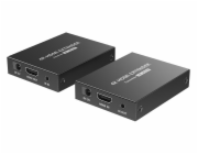 XtendLan CAT6 HDMI extender, vysílač+přijímač, 40m 4k/2k/1080p po jednom CAT6 kabelu, POC, přenos IR