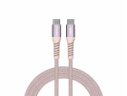 Verbatim USB-C->C magnetický kabel Sync & Charge 60W růžový