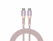Verbatim USB-C->C magnetický kabel Sync & Charge 60W růžový