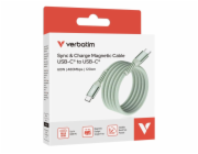 Verbatim USB-C->C magnetický kabel Sync & Charge 60W zelený