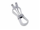 Datový kabel Allity AUC-03 USB-C/USB-C 1m 60W bílý