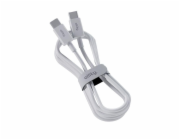Datový kabel Allity AUC-03 USB-C/USB-C 1m 60W bílý
