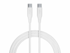 Datový kabel Allity AUC-02 USB-C/USB-C 2m 60W bílý