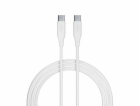 Datový kabel Allity AUC-02 USB-C/USB-C 1m 100W bílý