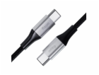 Datový kabel Allity AUC-01 USB-C/USB-C 2m 100W černý