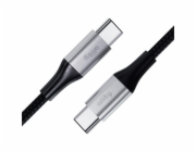 Datový kabel Allity AUC-02 USB-C/USB-C 1m 100W černý