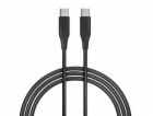 Datový kabel Allity AUC-02 USB-C/USB-C 2m 100W černý