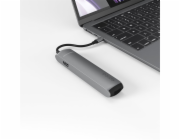 Epico 6v1 Slim Hub 8K s USB-C konektorem - šedá