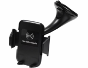 Držák do auta GSM0948 s bezdrátovým nabíjením černý